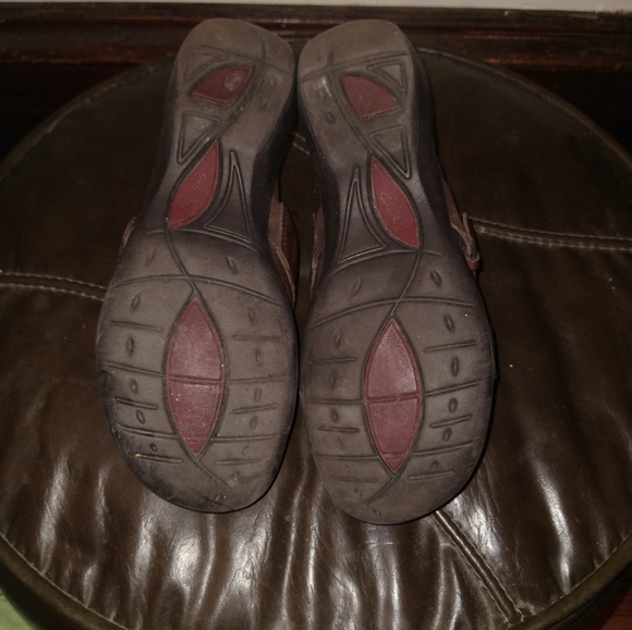 Clarks brown leather clogs - Picture 6 of 7